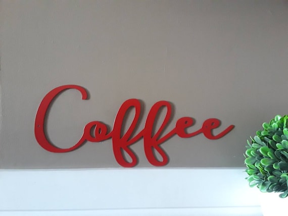 Coffee bar sign | kitchen decor | metal art | metal coffee bar sign | coffee lovers decor | rustic word art | housewarming or wedding gift