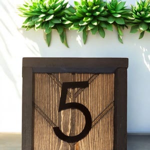 Chevron Address Sign | Herringbone Pattern Address Plaque | Wood Address Sign | Modern Address Plaque | 3D Address | Vertical Address Sign