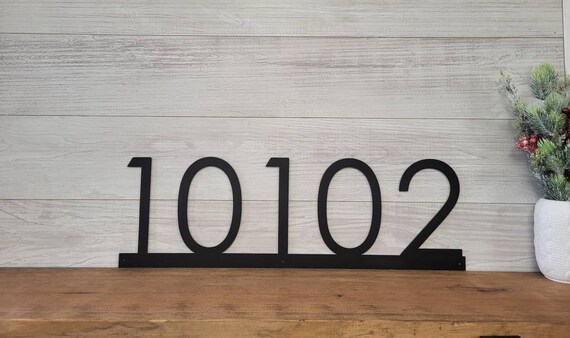 Metal house number sign | home address sign | horizontal address sign | address number sign | metal address sign | metal address numbers
