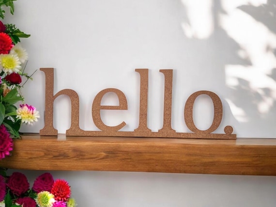 Rusted Metal Hello Sign | Hello Entryway Sign | Rusty Metal Hello For Front Door Decor | Entry Decor |  Hello Sign Foyer