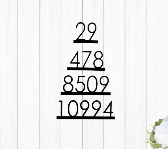 Modern Address Numbers | Modern Address Sign | Address Sign | House Numbers | Large Number Address Sign | Home Address Plaque