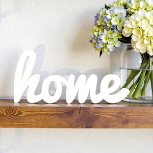 Letrero independiente para casa / Letrero moderno de estilo rústico / Decoración minimalista / Letrero grueso para casa / Decoración de entrada / Letrero con palabras cursivas