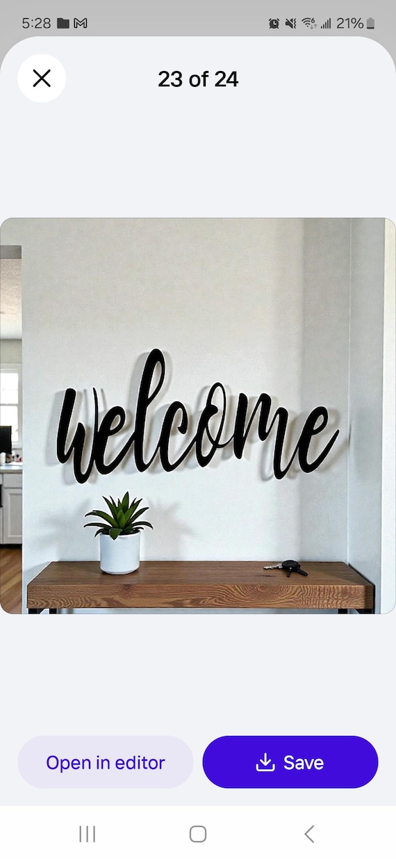 Welcome sign, metal wall sign, custom metal wall art, front door decor, entryway sign, cursive letter sign