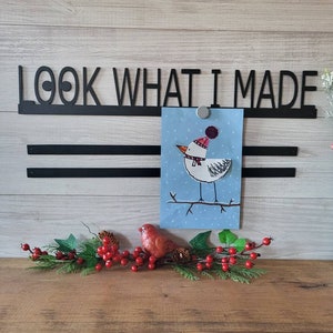 Look What I Made Sign | Kids Art Display Sign | Magnetic Art Board | Childs Artwork Sign | Playroom Wall Art | Grandma&#39;s Brag Board