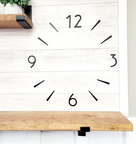 3 Inch Clock Numbers | DIY Clock Number Kit | Metal Clock Number Kit | Handmade Clock Number and Dash Kit | Modern Contemporary Numbers