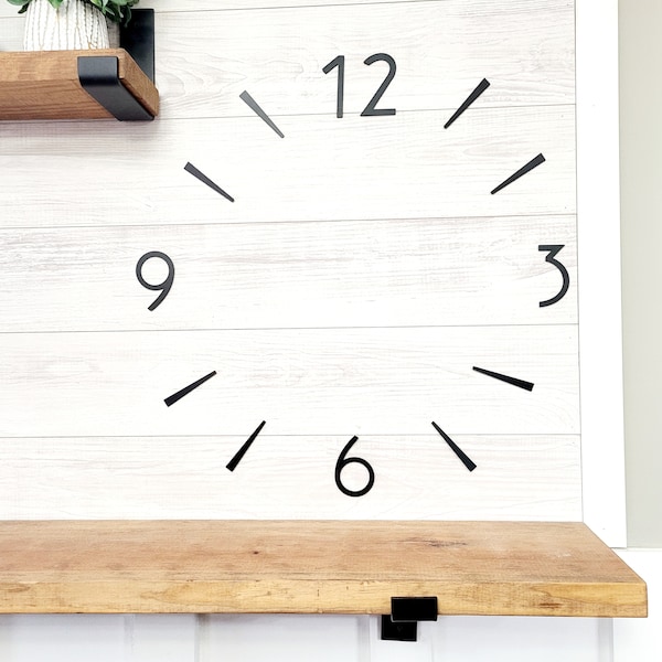 2 Inch Clock Numbers | DIY Clock Number Kit | Metal Clock Number Kit | Handmade Clock Number and Dash Kit | ModernContemporary Numbers