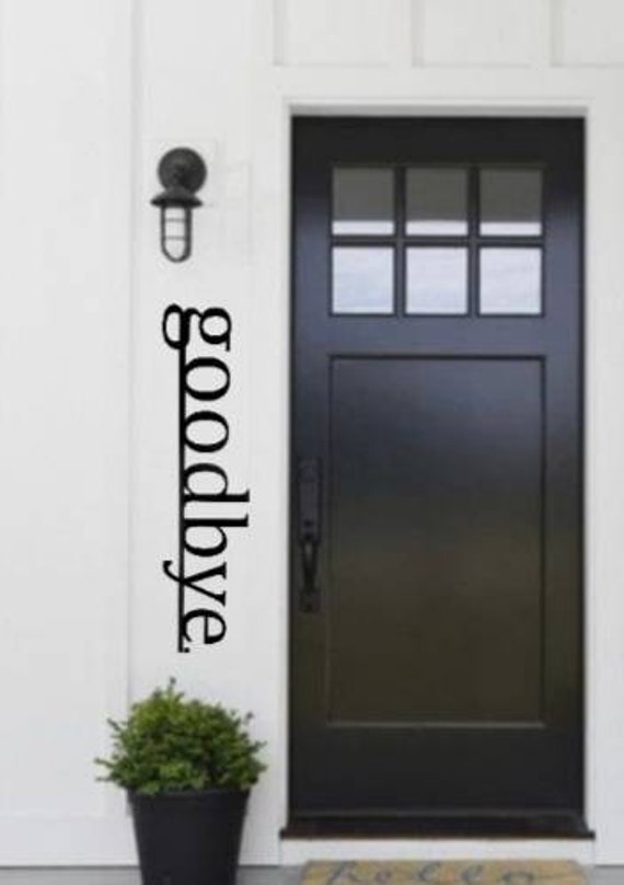 Goodbye Metal Sign | Goodbye Entryway Sign | Goodbye Metal Word | Front Door Decor | Entry Decor | Welcome Sign Foyer