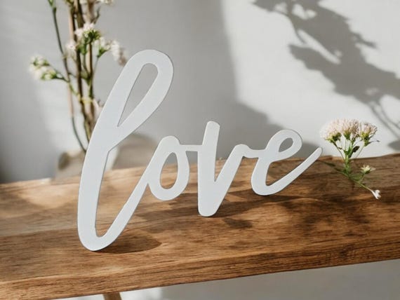 Love metal sign love sign love metal word cursive love home sign rustic word art sign metal wall art word sign