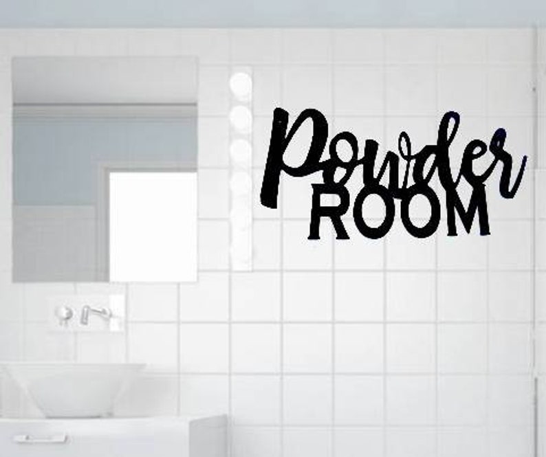 Powder Roon Signs Powder Room Sign Metal Powder Room Sign Bathroom Decor | Etsy