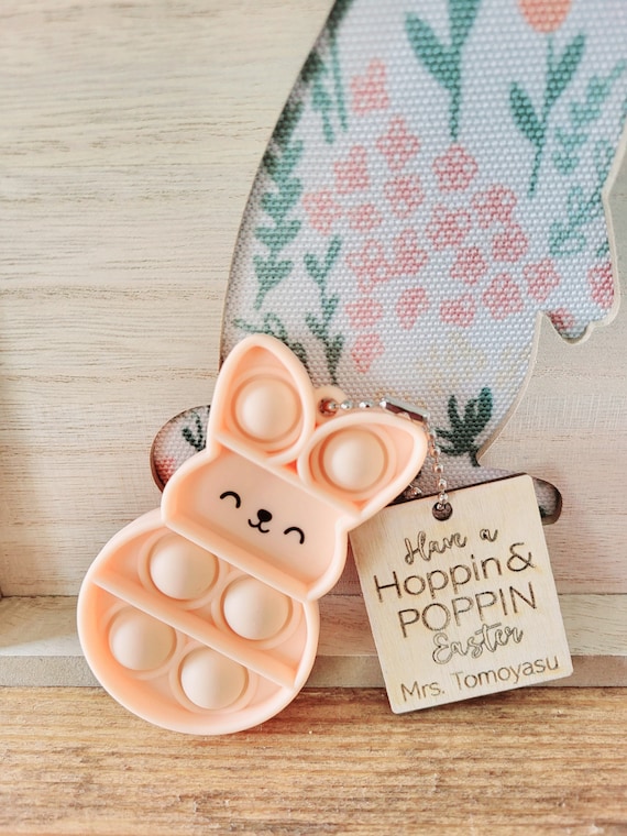Easter Bunny Popper Favors | Class Easter Gift | Custom Pop Button Favors | Personalized Kids Easter Gifts | Fidget Toy | Poppin Easter Gift