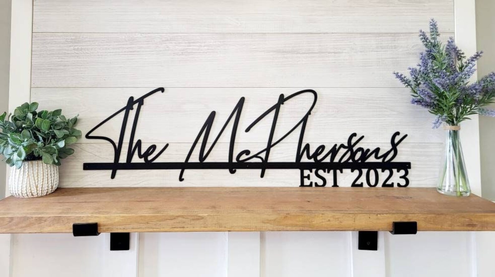 Personalized Family Name Sign | Anniversary Gift | Metal Last Name Sign ...