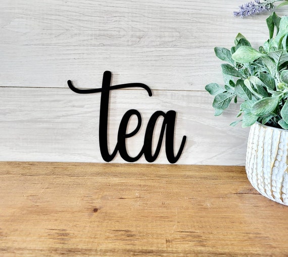Tea Sign | Metal Tea Sign |Kitchen Decor | Tea and Coffee Bar Sign | Tea Lovers Decor | Rustic Word Art | Housewarming Gift | Recycled Steel
