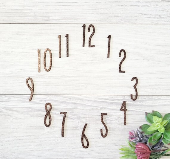 3 Inch Clock Numbers | DIY Clock Number Kit | Metal Clock Number Kit | Handmade Clock Number and Dash Kit | Modern Contemporary Numbers