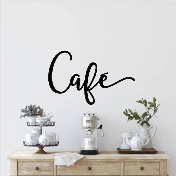 Café Sign | Coffee Bar Sign | Metal Cafe Sign | Metal Coffee Bar Sign | Coffee Lovers Decor | Rustic Word Art | Housewarming or Wedding Gift