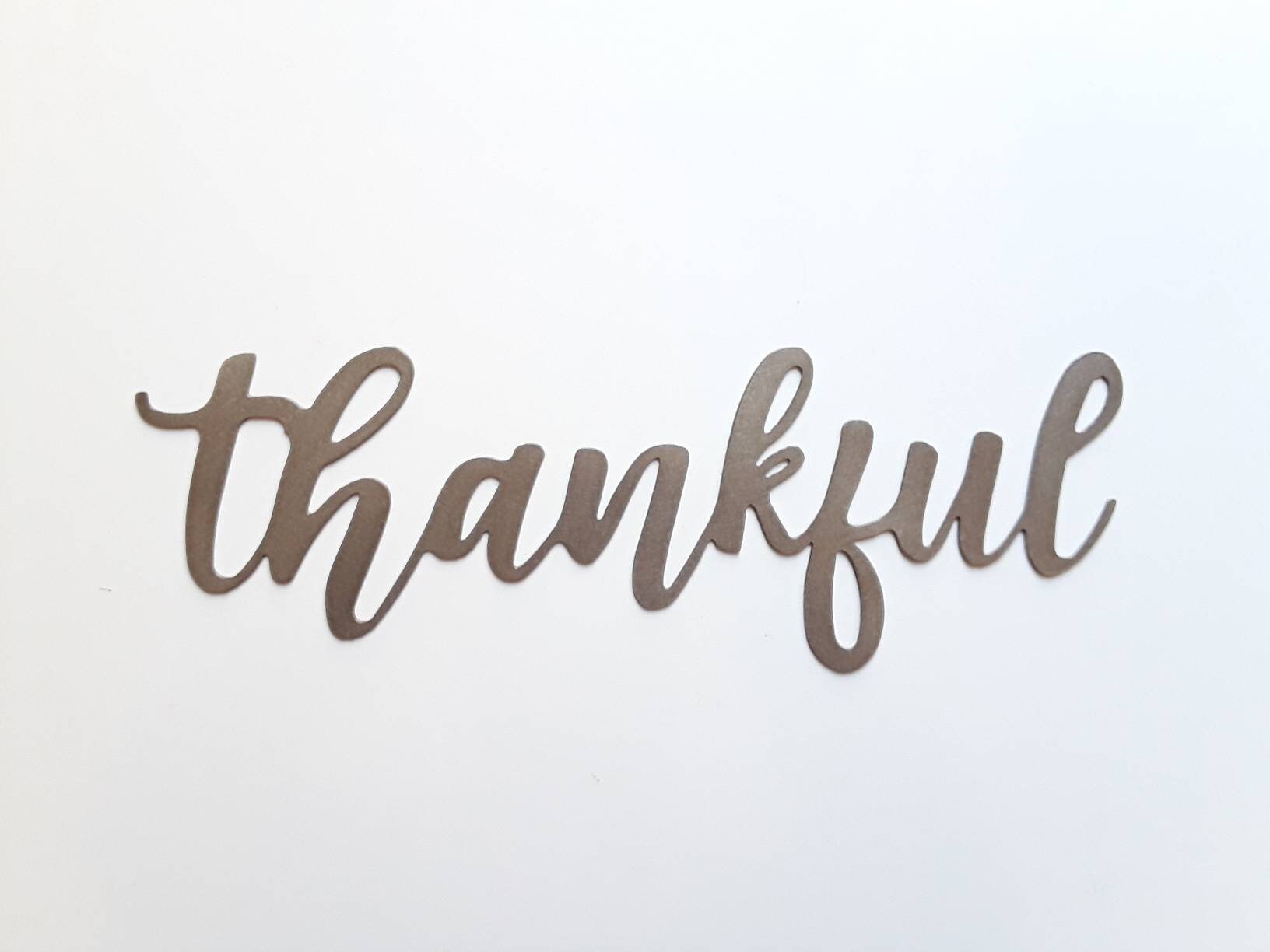 Thankful Metal Sign Thankful Sign Cursive Thankful Sign | Etsy