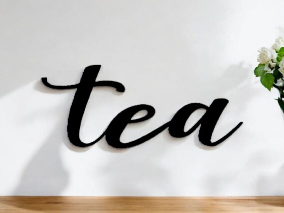 Tea sign | metal tea sign |kitchen decor | tea and coffee bar sign | tea lovers decor | rustic word art | housewarming gift | recycled steel