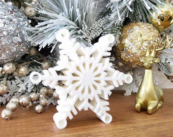 Freestanding Snowflake Sign | Winter Sign | Winter Decor | 3/4 Inch Thick Snowflake Sign | Fireplace Mantle Sign | Ski Lodge Decor