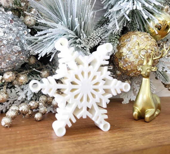 Freestanding Snowflake Sign | Winter Sign | Winter Decor | 3/4 Inch Thick Snowflake Sign | Fireplace Mantle Sign | Ski Lodge Decor