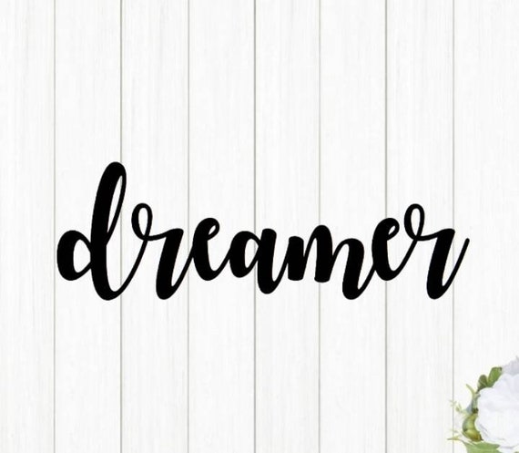 Dreamer Sign Metal Dreamer Sign World Traveler Home Decor Cursive Metal Word Sign Script Wanderlust Wall Art Dream Sign
