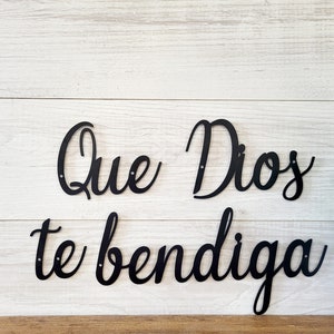 Que dios te bendiga sign | spanish decor | god bless you sign | custom word sign | spanish language