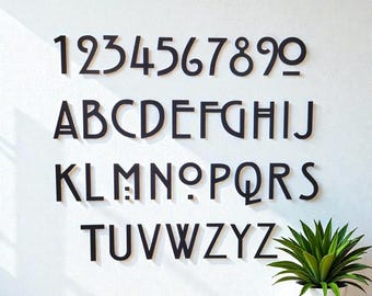 7"  Craftsman mailbox numbers | Hill House metal address numbers and letters | home address letters | street name | contemporary letters