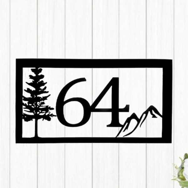 Mountain Address Sign Etsy