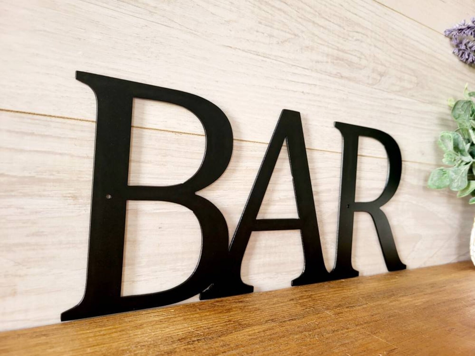 Bar Sign | Steel Bar Sign | Metal Bar Sign | Bar Script Word | Recycled ...