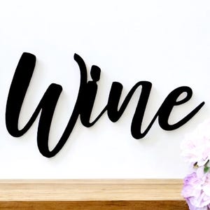 Wine sign | metal wine sign | cursive wine sign | kitchen decor | metal wine bar sign | wine lovers gift | housewarming gift | wedding gift