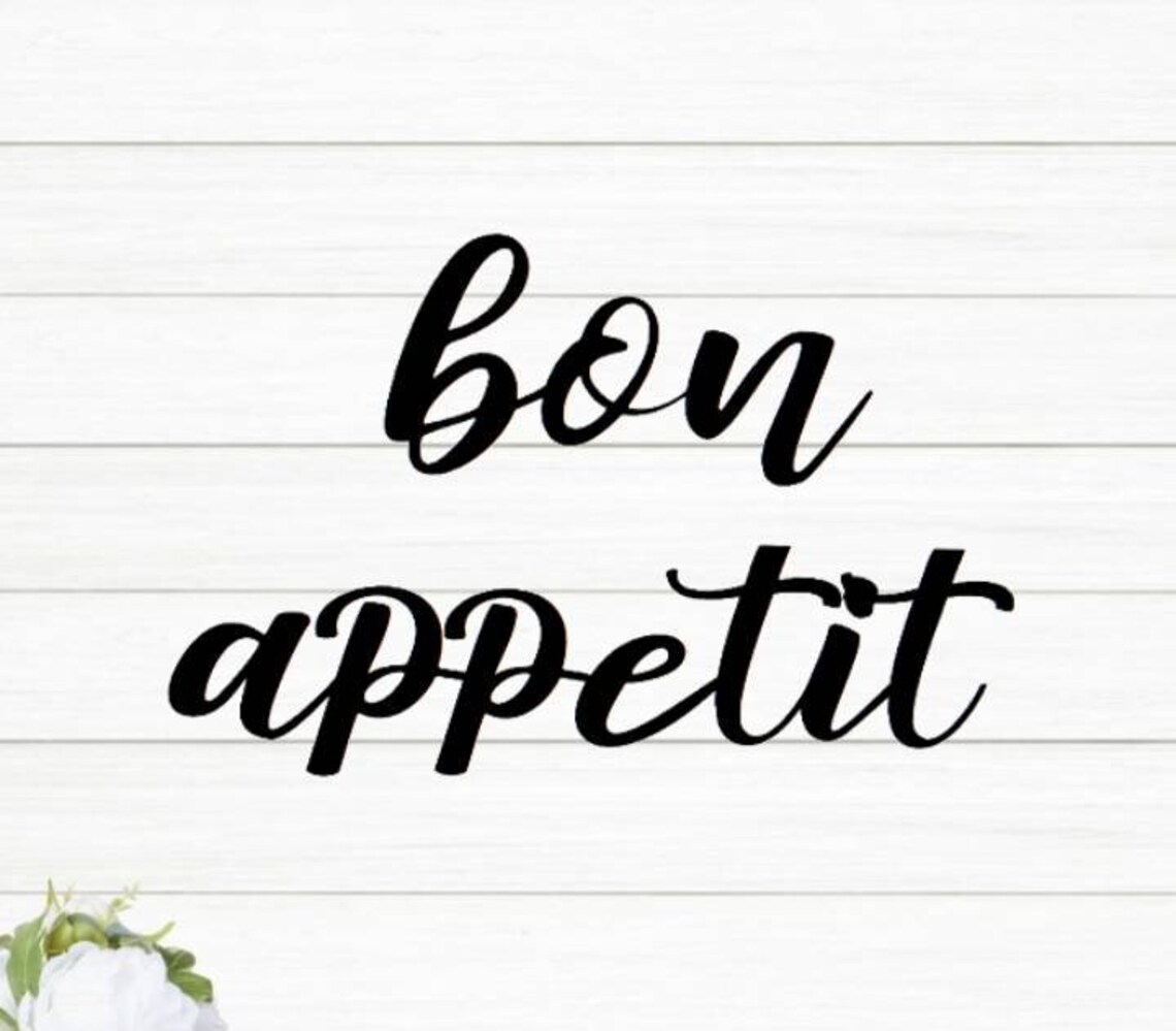 Bon Appetit Sign Bon Appetit Metal Sign Enjoy Your Meal | Etsy