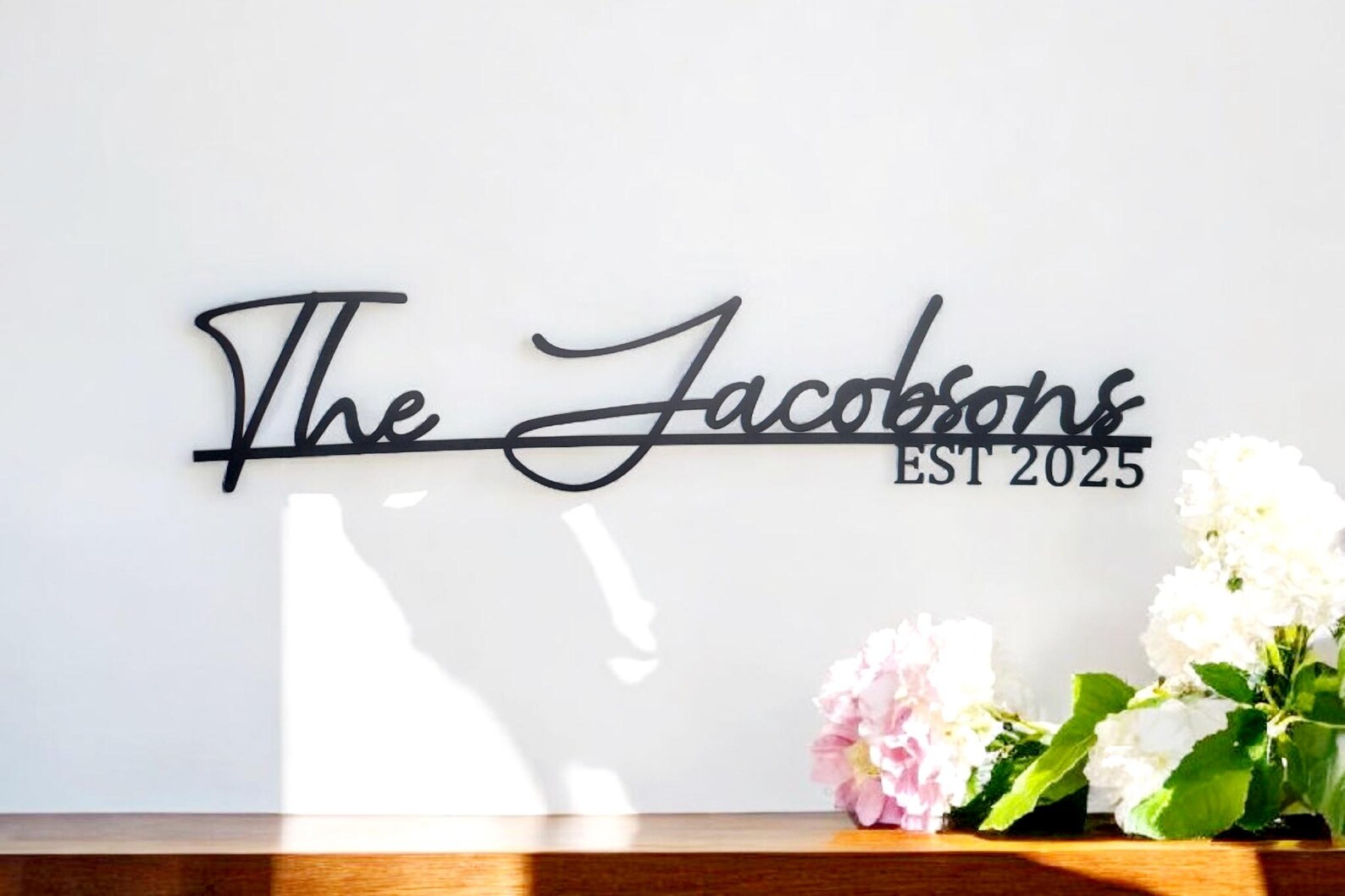 Personalized Family Name Sign | Anniversary Gift | Metal Last Name Sign ...