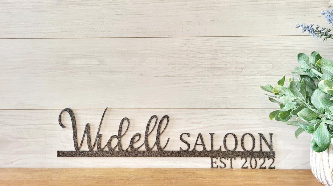 Personalized Family Name Sign | Anniversary Gift | Metal Last Name Sign ...
