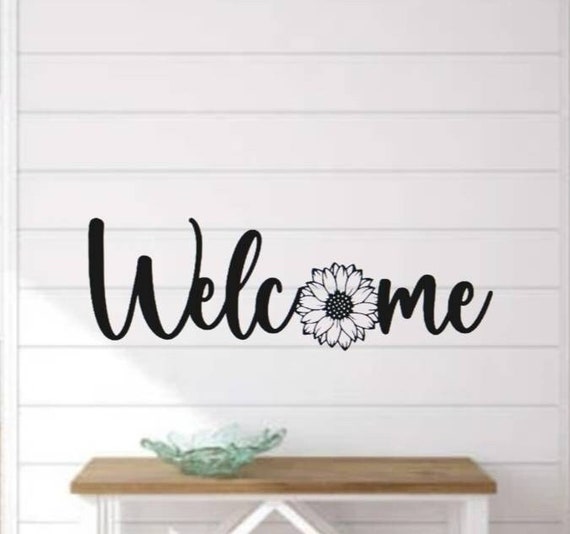 Sunflower welcome sign | metal sunflower sign | metal welcome sign | sunflower decor | mothers day gift | housewarming gift | realtor gift