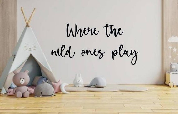 Where the wild ones play sign | metal wild ones sign | safari kids bedroom sign | jungle  theme decor | toddler room sign | boho playroom