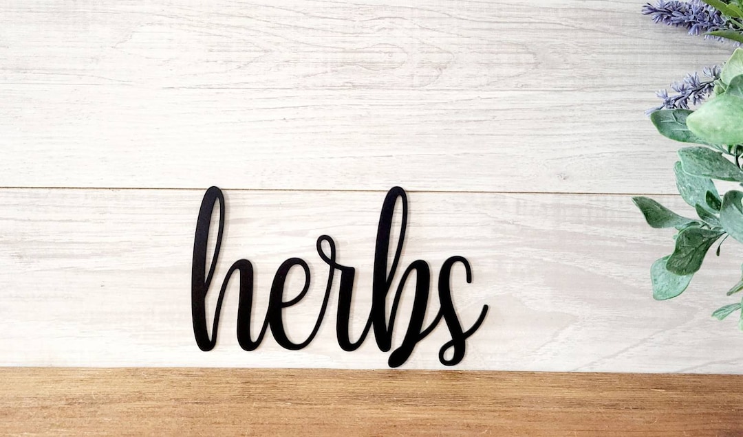 Herbs Sign Herb Garden Sign Herb Garden Markers Kitchen Decor Metal