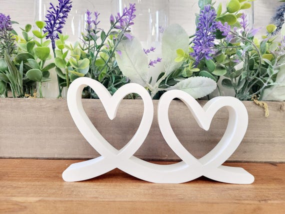Freestanding Wedding Sign | Freestanding Infinity Heart Sign | Modern Wedding Décor | Wedding Table | Two Hearts Anniversary BESTSELLER