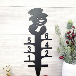 Metal snowman gauge for your yard |measure snowfall | snow depth | gift for grandma | winter decor  outdoor art |winter decor | snow flake