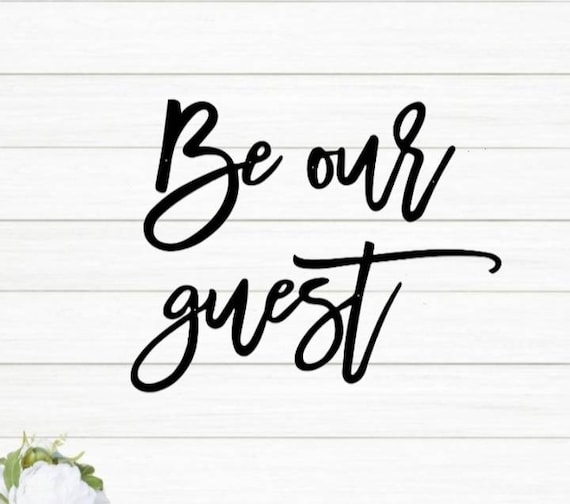 Be our guest metal signs | set of 3 cursive metal words | guest bedroom decor | guest room sign | bed and breakfast sign | vacation home