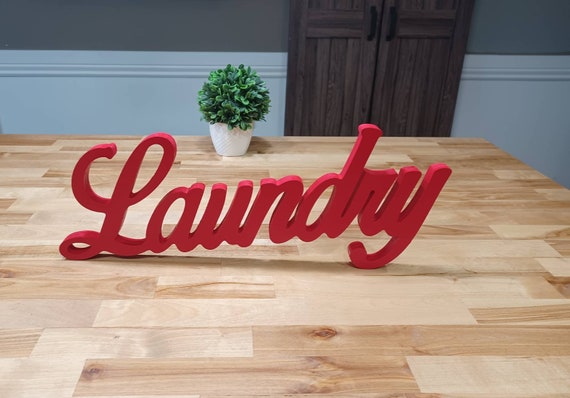 Laundry Room Sign | Cursive Laundry Sign | Script Laundry Sign | Farmhouse Style Laundry Sign | Wood Laundry Sign