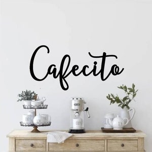 Cafécito sign | metal coffee bar sign | spanish cafecito sign | metal coffee bar sign | coffee lovers decor | | housewarming wedding gift