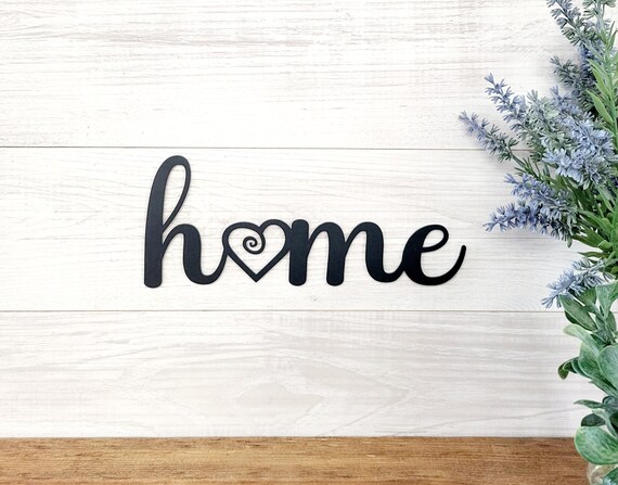 Valentine's Day sign | Metal Heart Home Sign | Heart Home sign | Valentine Decor | Entry Decor | Housewarming Gift | Anniversary | Realtor