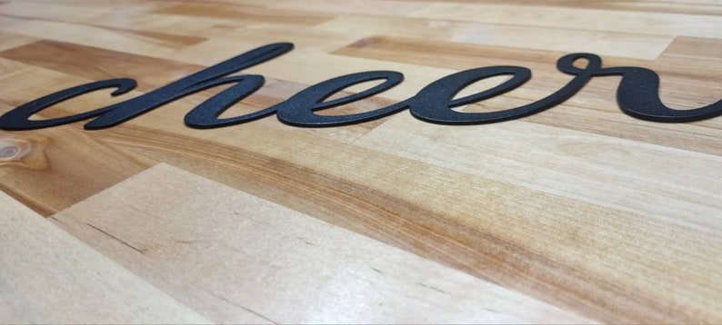 Cheers Sign | Metal Cheers Sign | Script Cheers Sign | Script Font Bar ...