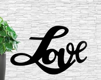 Love Script Love Landscape Print Handwritten Print Modern Typography Minimalist Poster Scandinavian Wall Art Affiche Scandinave Horizontal