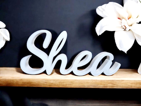 Freestanding Name Sign | Personalized Name Sign | Kids Room Sign | 3/4  Inch Thick Name Sign | Family Name Sign | Script Cursive Word Sign