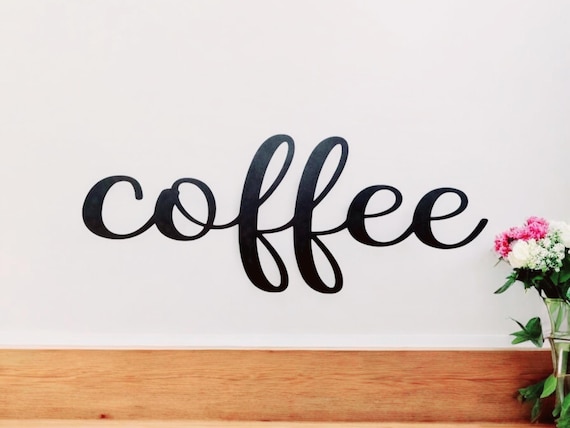 Coffee bar sign | kitchen decor | metal art | metal coffee bar sign | coffee lovers decor | rustic word art | housewarming or wedding gift