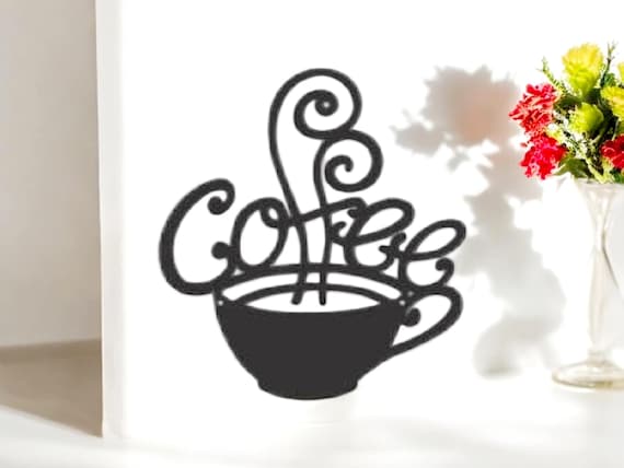 Coffee Bar Sign | Kitchen Decor | Metal Art | Metal Coffee Bar Sign | Coffee Lovers Decor | Rustic Word Art | Housewarming or Wedding Gift