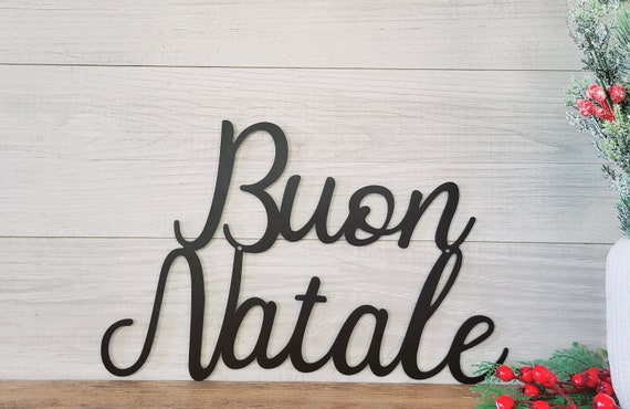Buon natale sign merry christmas sign italian christmas sign metal buon natale sign
