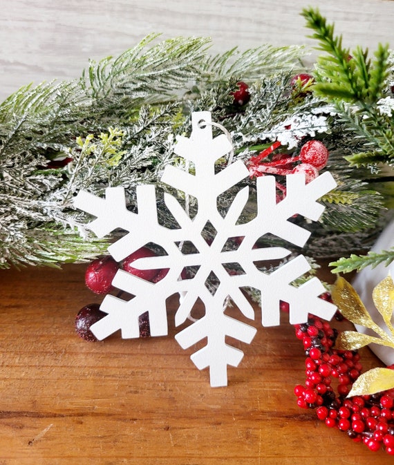 Metal snowflake ornament sets | laser cut snowflakes ornament | christmas ornaments | snowflake sign | stocking stuffer | teacher gift
