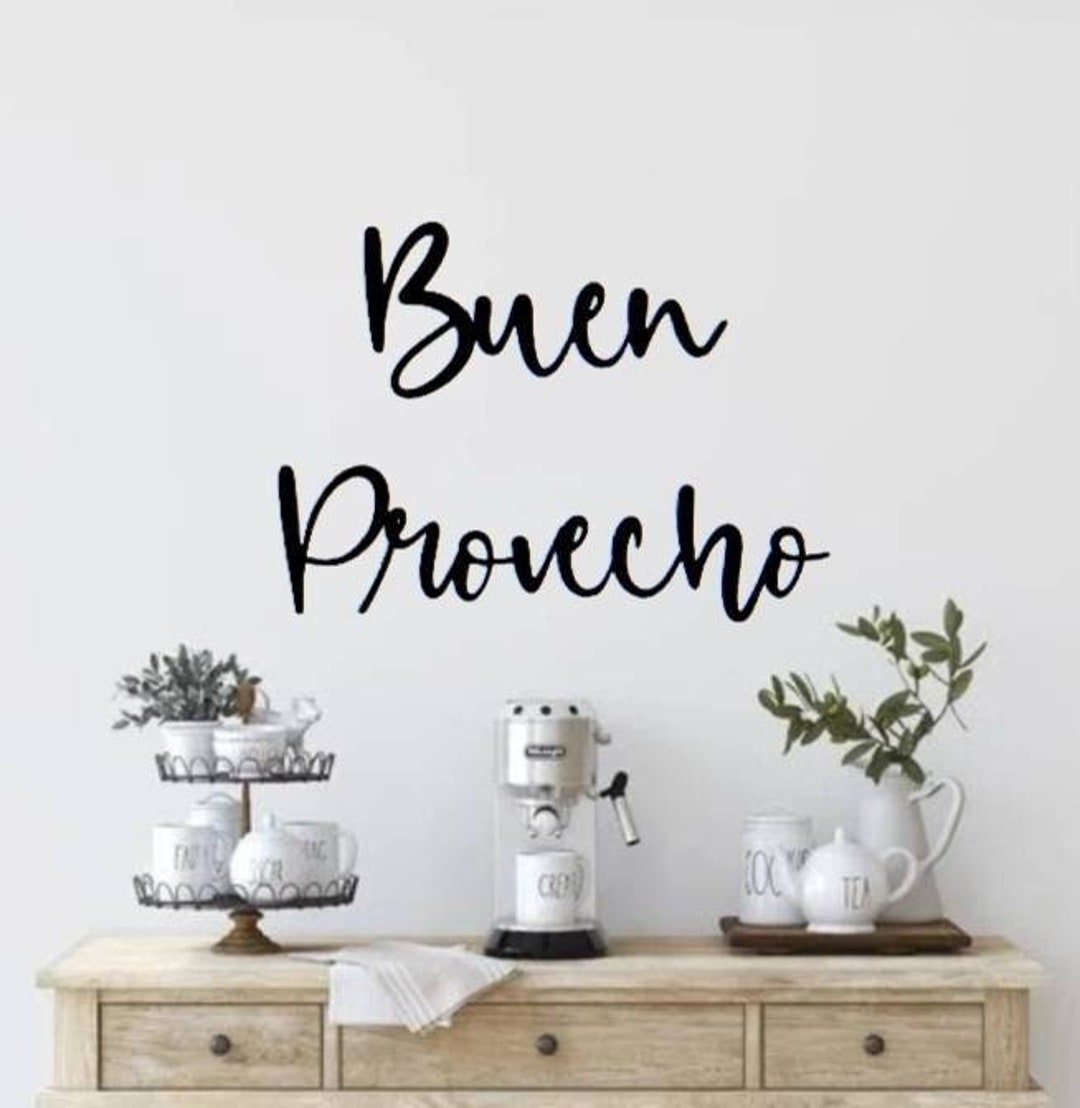 Buen Provecho Sign Buen Provecho Metal Sign Enjoy Your Meal Homemade ...