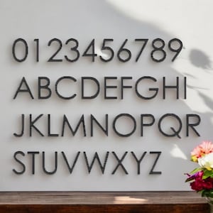 3&quot; modern mailbox numbers | metal address numbers and letters | home address letters | street name letters | contemporary letters