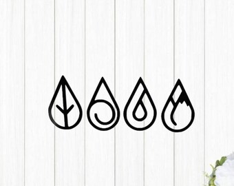 Four elements sign | 4 elements metal wall art | geometric wall art | singa wall decor | housewarming gift | home decor